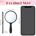 thumbnail image 2 of 25 Pcs Handheld Mirror with Handle Bulk, 3.94" L x 2.17" W, Small Portable Round Mirror for Kids Travel Makeup Classroom Camping Daily Use (Black, White), 2 of 6