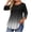 Black3, variant on Women Blouses Plus Size Women's Fashion Loose Casual Printing 3/4 Sleeve T-Shirt Round Neck Plus Size Top Skirts for Women Sky Blue 2XL