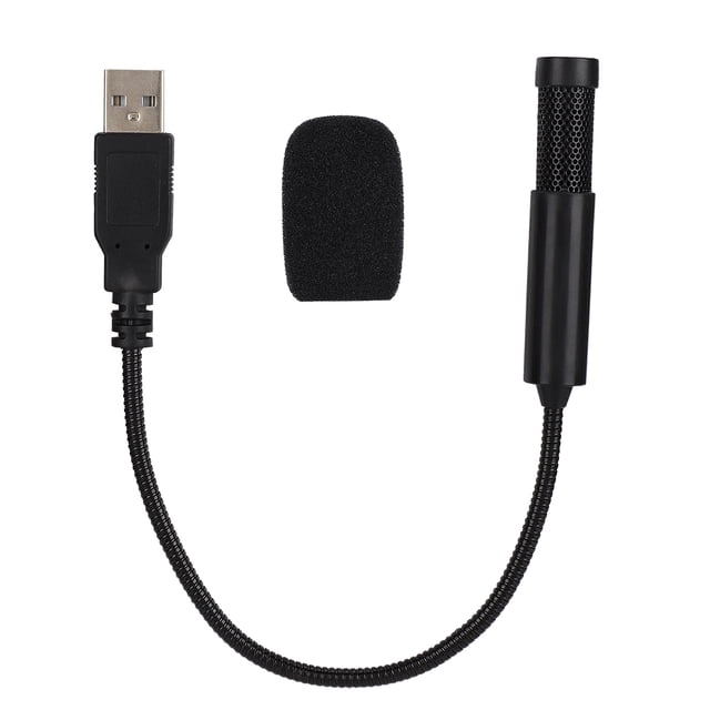 Micrófono de condensador dual con cable SF-558, mini micrófono de condensador para grabación con interfaz USB
