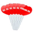 thumbnail image 1 of Cleveland USA Heart Love Cupcake Picks Toppers - Set of 6, 1 of 1