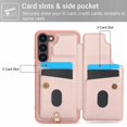 thumbnail image 3 of Tianyeda Designed for Samsung Galaxy S26 Plus Case Wallet with Card Holder, Shockproof with Stand Crossbody Wrist Strap Women Cases for Samsung S26 Plus Pink, 3 of 5