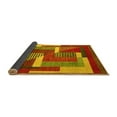thumbnail image 2 of Ahgly Company Indoor Square Abstract Yellow Modern Area Rugs, 3' Square, 2 of 4