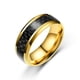 thumbnail image 1 of Anillo de acero inoxidable con parche de fibra de carbono creativo de moda de joyería Buen material Diseño de moda, 1 of 5