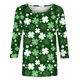 thumbnail image 4 of Fiudx Ofertas Del Día Blusa Holgada con Estampado de Pascua y Cuello Redondo Retro de Manga Tres Cuartos a La Moda para Mujer, 4 of 4