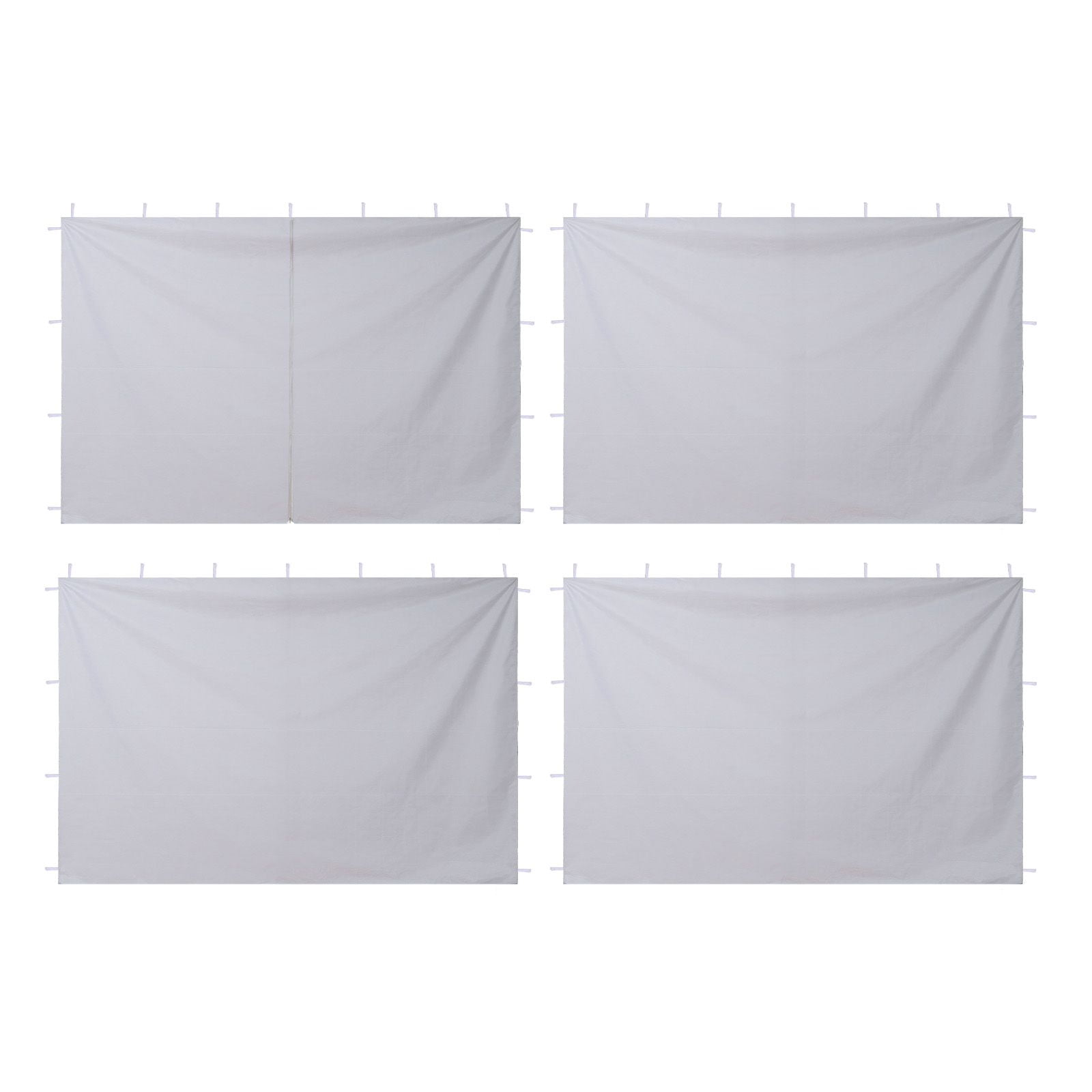 Canopy Sidewalls, Fit for 10 x 10 ft Pop Up Canopy Tent, Tent Side Walls with Waterproof and Sunlight Protection Layer for Outdoor Event Tents, Vendor Booths, Camping (4 Sidewalls Only, White)