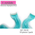 thumbnail image 4 of 10 Pcs/ensemble Mèches Multicolores à Clipser Extensions de Cheveux Postiche Cheveux Longs Raides Arc-en-Ciel, 4 of 6