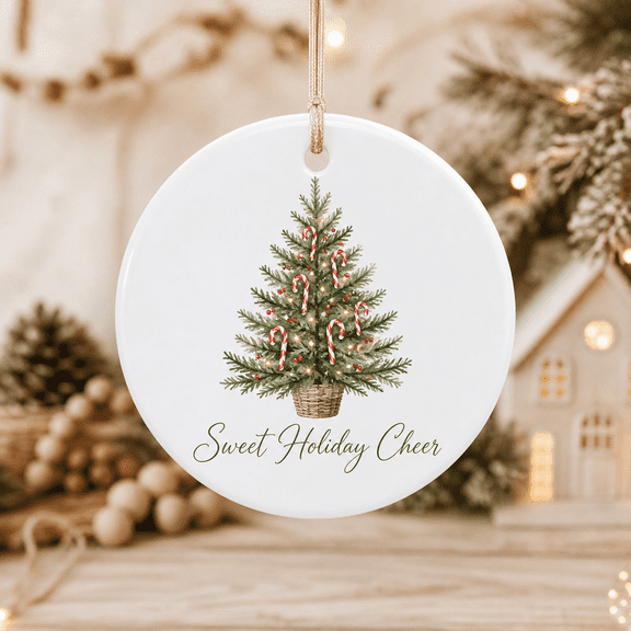 Christmas Ornament Candy Cane Tree Hanging Keepsake for Christmas Tree Holiday Gift