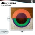 thumbnail image 4 of Stupell Industries Modern Horizontal Split Circle White Framed Giclee Art, 24 x 24, by Matthew Finger, 4 of 8
