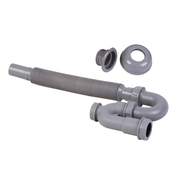 Tubo de desagüe flexible y duradero para fregadero, desagüe de baño, tubo de desagüe ajustable, expandible 80cm