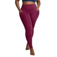 thumbnail image 3 of Plus Size Fleece Lined Leggings with Pockets High Waist Winter Yoga Pants, 3 of 8