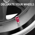 thumbnail image 4 of Quarkace Tapones Para Válvulas De Neumáticos, Tapones Para Válvulas Con Diamantes De Imitación Brillantes, Paquete De 4 Para Coches, Todoterrenos, Camiones, Motocicletas, Bicicletas, Revestimiento Ant, 4 of 5