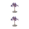 thumbnail image 2 of Kearding El árbol de alambre de cobre artificial de bajo mantenimiento requiere un cuidado mínimo Elegante colgante de árbol artificial Cristal morado 2Conjunto, 2 of 6