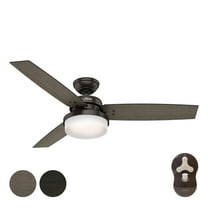 Restored Hunter Fan 52 inch Contemporary Premier Bronze Indoor Ceiling Fan with Light kit and Remote Control (Refurbished)