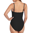 thumbnail image 3 of Hilor One Piece Bathing Suit for Women Ruched Underwire Swimsuit Tummy Control Swimwear, 3 of 7