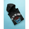 thumbnail image 3 of Fly To The Light, Butterfly Hoodie Women -Smartprints Designs, Female 5X-Large, 3 of 4