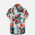 thumbnail image 5 of 2022 Summer Short Sleeve Shirts Original Risk Free Summer Print Shirts Ethnic Trend Men's Tops 042, 5 of 5