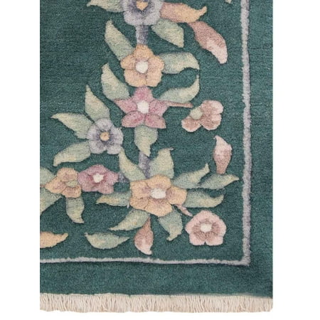 - Rugsotic Carpets Hand Knotted Persian Wool 4'x6' Oriental Area Rug Abushan Green PR0003