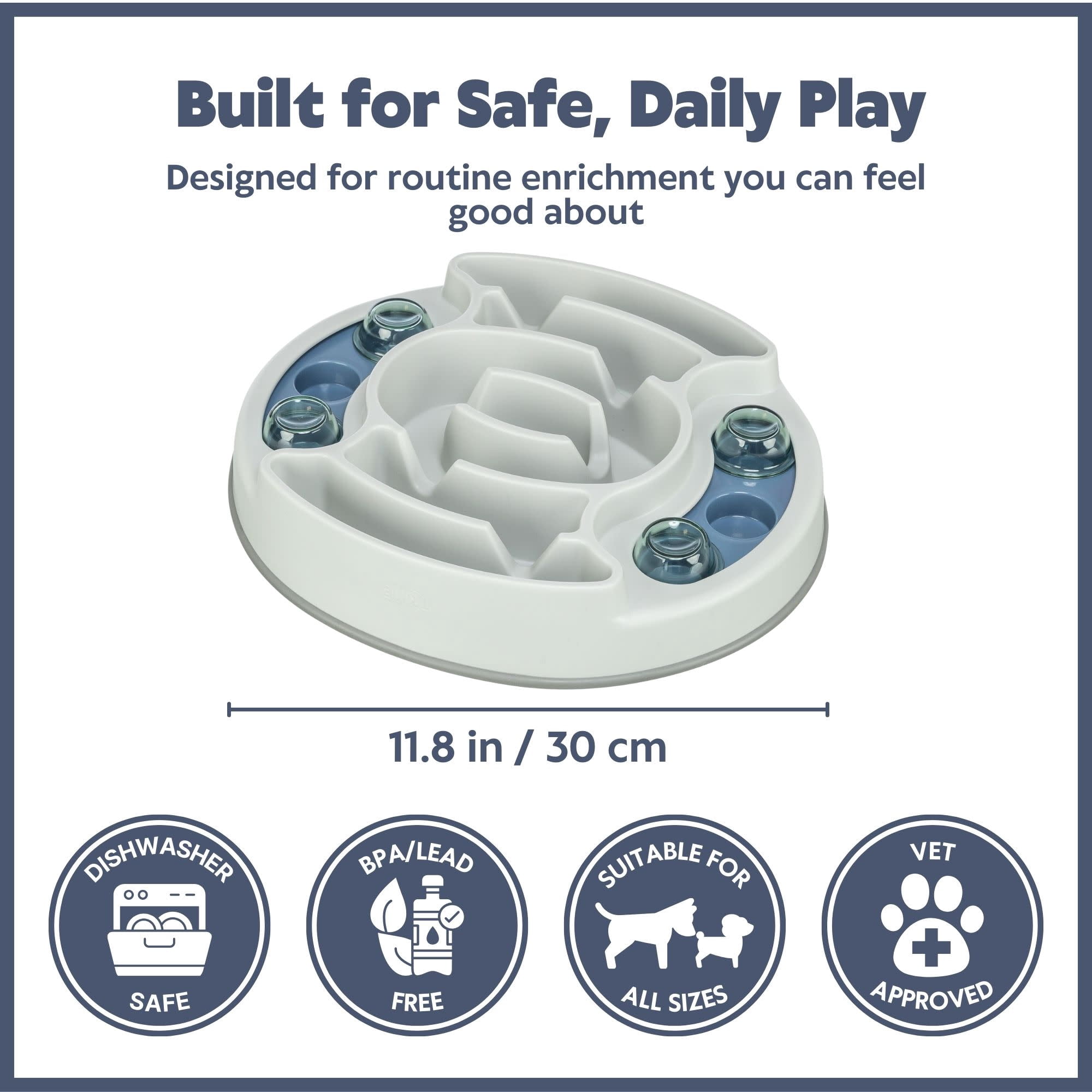 TRIXIE Dog Activity Slide & Feed Strategy Game, Level 2 Dog Puzzle Toy, Treat Dispenser