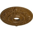 thumbnail image 3 of Ekena Millwork 18"OD x 3 1/2"ID x 1 1/2"P Rose Ceiling Medallion (Fits Canopies up to 7 1/4"), Hand-Painted Smokey Topaz, 3 of 6