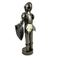 thumbnail image 2 of 11" Polished Metal Knight Statue Holding Sword, 2 of 4