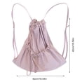 thumbnail image 4 of Unisex Casual Backpack Fashion Drawstring Soft Laptop Book Daily Use (Pink), 4 of 9