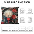 thumbnail image 5 of Shiartex Chinese Lanterns and Flowers Floral，Printed Throw Pillow Square Decorative Pillow Case for Sofa, Chair, Daybed，Red and Black，Multi-Size, 5 of 5