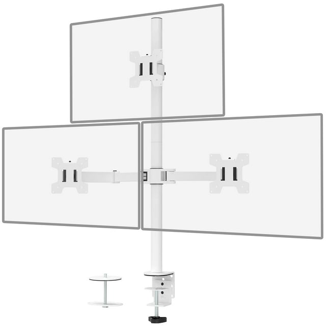 Soporte WALI para tres monitores, altura ajustable hasta 27