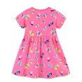 thumbnail image 2 of WIBACKER 2-7T Kids Girls Summer Casual Dresses Cotton Short Sleeve Crew Neck Dress for Toddler - Pink Butterfly, 2 of 9
