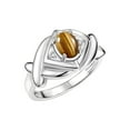 thumbnail image 3 of RYLOS Bagues pour Femmes Bague en Argent Sterling XOXO Câlins & Baisers 7X5MM Pierre Précieuse & Diamant Œil de Tigre de Novembre Taille 6, 3 of 7