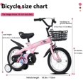 thumbnail image 3 of 16" Kids Bike with Training Wheels, SHINPT Kids Bicycle for Boys and Girls, 16inch Bike for Kids Ages 5-8 with Adjustable Saddle&Handlebar, Girls Bike for Toddlers for Outdoor, Park, Neighborhood, 3 of 11