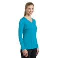 thumbnail image 4 of Sport-Tek Ladies Long Sleeve PosiCharge Competitor V Neck Tee-XL (Atomic Blue), 4 of 6