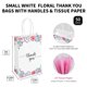 thumbnail image 3 of Bolsas de regalo DjinnGlory, paquete de 50 unidades, pequeñas, con estampado floral blanco y rosa, 3 of 9
