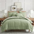 thumbnail image 4 of Levtex Home - Mills Waffle Desert Sage Comforter Set - King Comforter + Two King Pillow Cases - Desert Sage Waffle Weave - Comforter (106 x 94in.) and Pillow Case (36 x 20in. ) - Cotton, 4 of 6