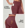 thumbnail image 4 of Leggins de compresión IUGA PowerTight sin costura frontal rojos para mujer, 4 of 5