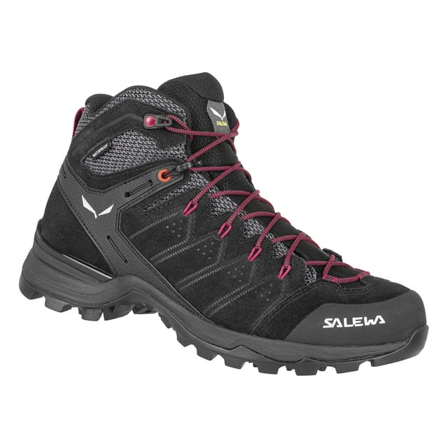 Botas de trekking y senderismo Salewa Alp Mate Mid Waterproof, color negro y rosa virtual para mujer