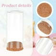 thumbnail image 5 of 4pcs Glass Cloche Dome Long Display Bottle Glass Bell Jar with Cork Base Dome Cover Decorative Jars Display Case for Flower Storage Home Christmas Party Favor Decoration 2.36x4.48inch, 5 of 9