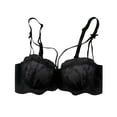 thumbnail image 3 of Xucatan Lace Bra for Women Push Up Sheer Balconette No Underwire Bras Padded Plunge Adjustable Straps Deep V Bralette Gift, 3 of 3
