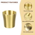 thumbnail image 4 of 2 Pcs Gobelets en Acier Inoxydable 304, 6.08oz/180ml Double Paroi Verres à Eau Gobelet Or, 4 of 7