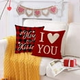 thumbnail image 2 of Happy Valentines Day Pillow Covers 20x20 Set of 4 Red Love Heart Throw Pillow Covers Wedding Anniversary Pillow Covers Pillow Cases Home Outdoor Sofa Couch Cushion Covers (20 by 20), 2 of 5