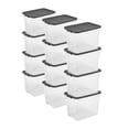 thumbnail image 1 of Sterilite 108 Qt Clear Stacker Storage Container w/ Latching Lid, 12 Pack, 1 of 8