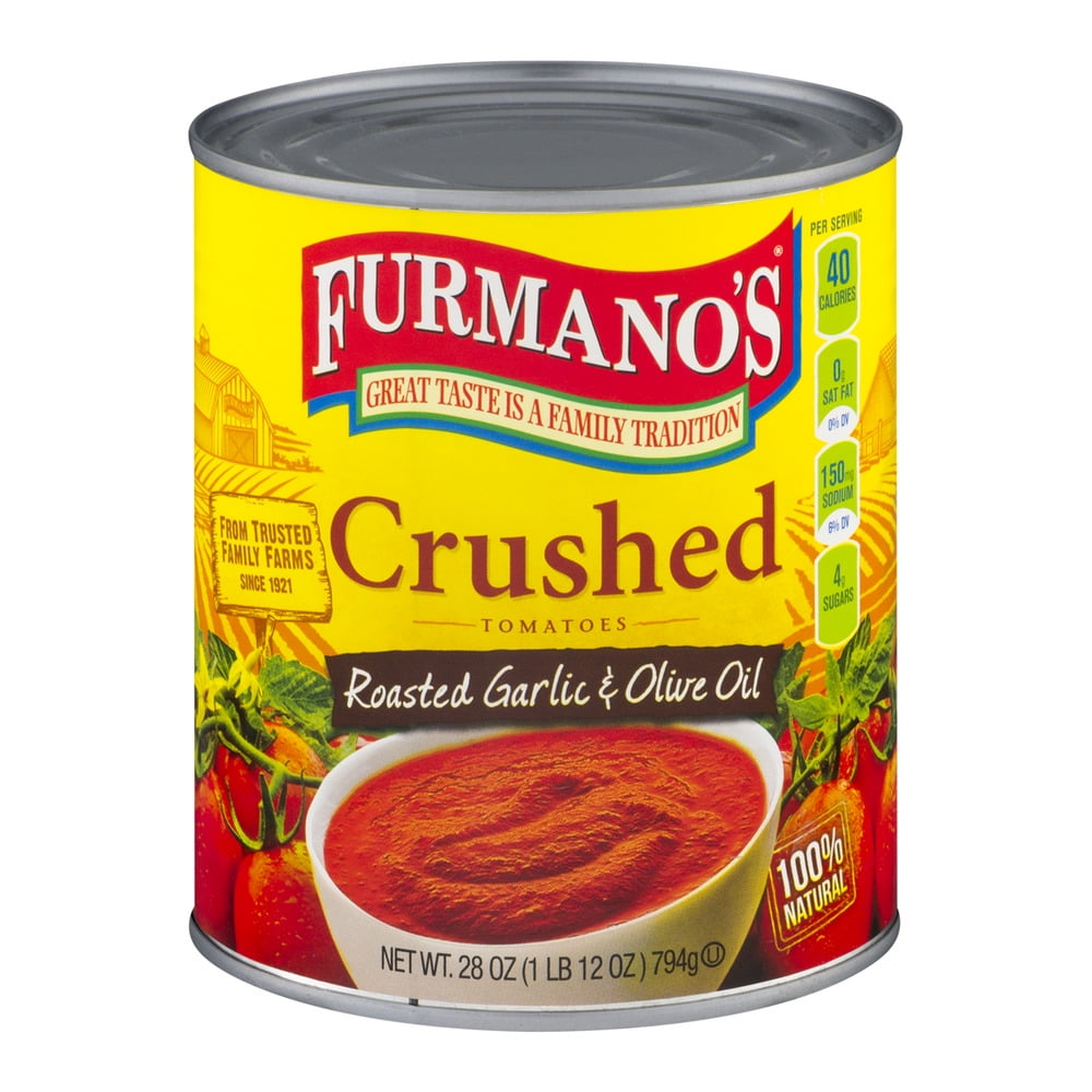 Furmano's? Roasted Garlic & Olive Oil Crushed Tomatoes 28 oz. Can