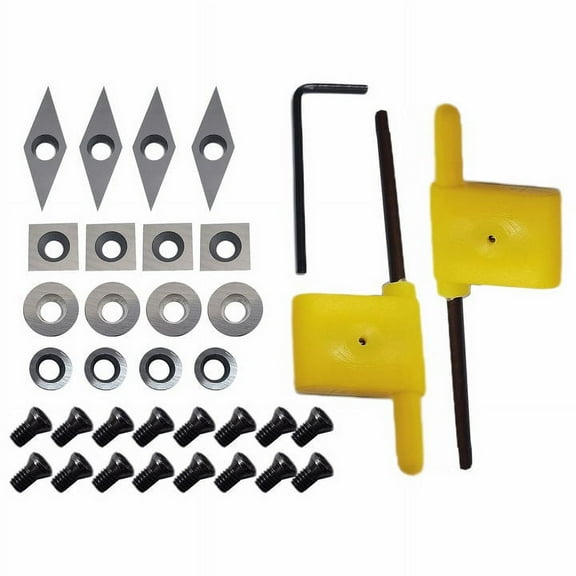 35 Pcs Carbide Cutters Inserts Set,Lathe Tools for Wood Lathe Turning Tools