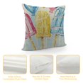 thumbnail image 4 of PRATYUS Summer Pillow Covers Summer Popsicle Pillows Covers Summer Farmhouse Cushion Case Decor for Sofa Couch 24x24in, 4 of 5