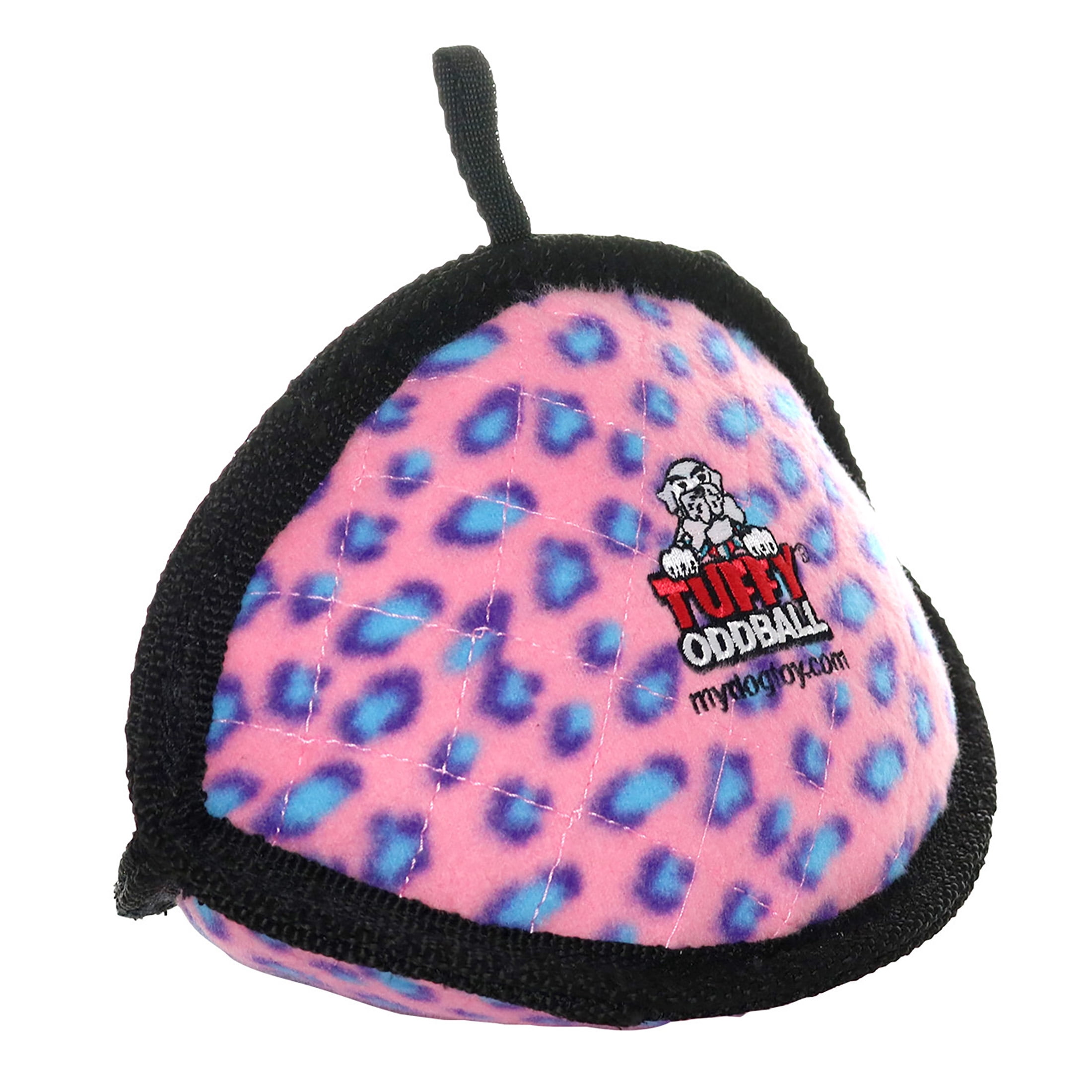Tuffy Ultimate Odd Ball Pink Leopard Durable Plush Dog Toy