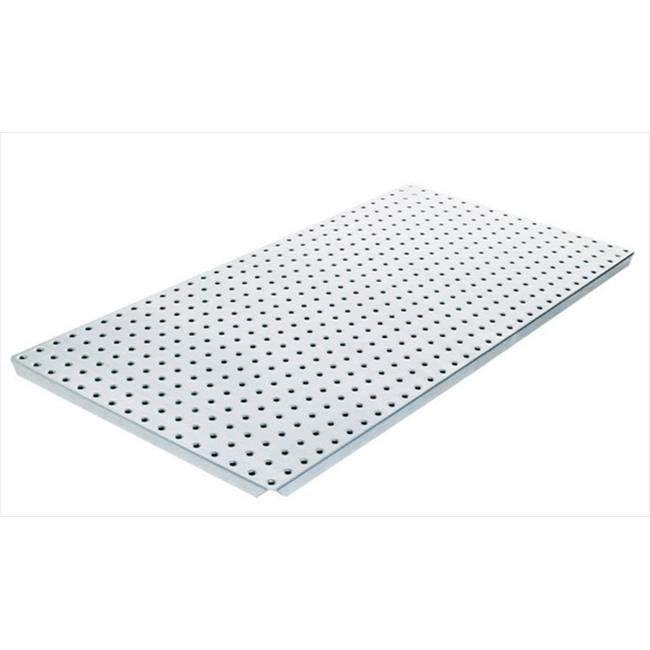 Silver Powder Coated Metal Pegboard Panels with Flange Pack of 2