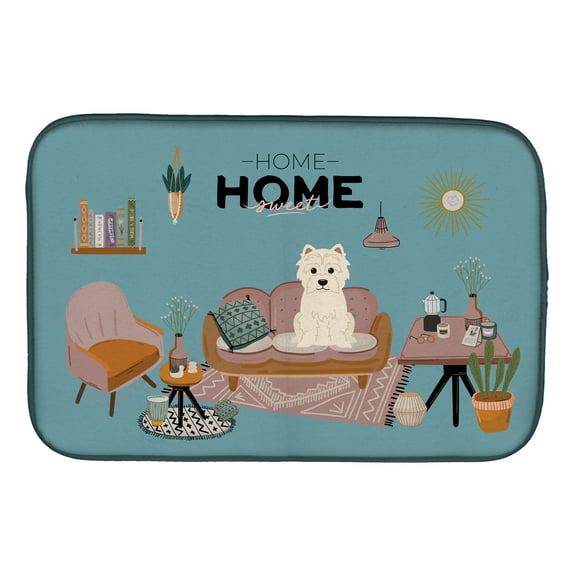 Westie Sweet Home Dish Drying Mat