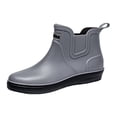 thumbnail image 2 of AUDeals Women's Short Rain Boots, Cotton Lined Ankle Shoes with Waterproof Comfort for Garden, Fishing and Fall Wear (Grey, 6.5), 2 of 9