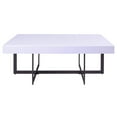 thumbnail image 3 of Furniture of America Vasket Contemporary Metal 3-Piece Coffee Table Set in White, 3 of 20