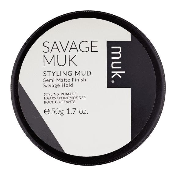 Muk Savage Muk Styling Mud, Strong Hold Hair Mud, Semi Matte Styling Paste, Texturizing Hair Clay, Humidity Resistant Hair Wax