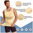thumbnail image 4 of Dovford Gynecomastia Mens Compression Shirts, Body Shaper Tank Top Vest,Slimming Tummy Control Undershirt, 4 of 5